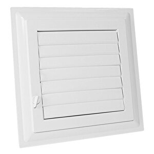 Menfez Banyo Wc Tuvalet Havalandırma Plastik Panjur Beyaz 27x32 Cm
