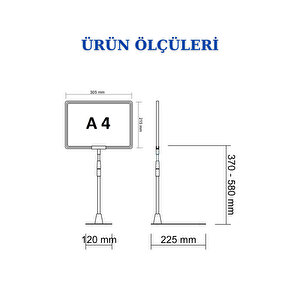 2 Adet Gri A4 Ayaklı Fiyat Etiketi Sepet Etiketi Çerçeveli Fiyat Etiketi Eşek Askılık Etiketi