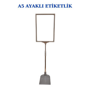 10 Adet Gri A5 Ayaklı Fiyat Etiketi Çerçeveli Fiyat Etiketi Eşek Askılık Etiketi