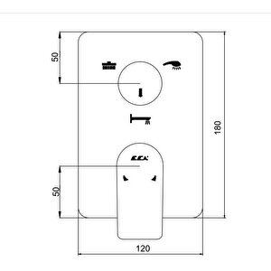 Eca Dalia Ankastre Banyo Bataryası 2 Parça Set / 3 Yollu (102167312-k+102166301)