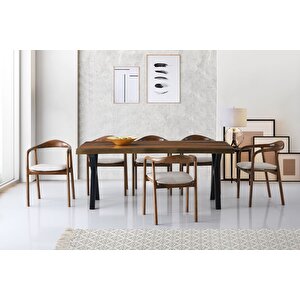 Cakarta Masa Ve Palmi̇ra Sandalye Takımı 180 x 80 Cm