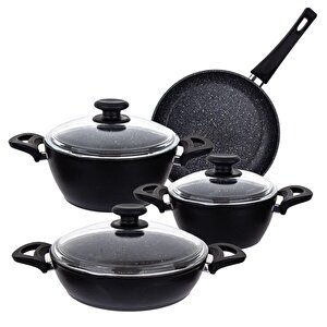 Aryıldız T/t Solido Premium Nero Tencere Set 7 Parça
