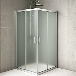 Duşakabin Kare Buzlu 5mm Yükseklik 190 Cm - Ölçü : 75x95 Cm 75x95 cm