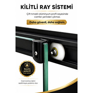 Duşakabin Ön Cephe Box Desen 5mm Temperli Cam Yükseklik 190 Cm Krom Profil - 135 Cm 135 cm