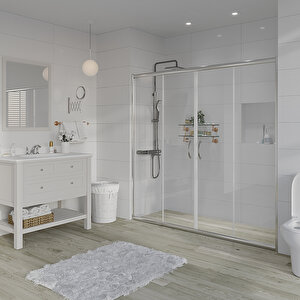 Duşakabin Ön Cephe 5mm Şeffaf H:190 - Ölçü : 112 112 cm