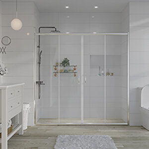 Duşakabin Ön Cephe 5mm Şeffaf H:190 - Ölçü : 143 143 cm