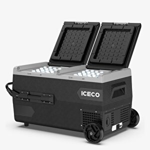 Iceco K95d 12/24volt 95 Litre Akülü/kablolu/ Çift Bölmeli Kompresörlü Tekerlekli Outdoor Oto Buzdolabı/dondurucu (akü Dahil Değild