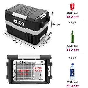 Iceco Ycd45s 12/24volt 43 Litre Outdoor Kompresörlü Oto Buzdolabı