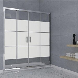 Durul Duşakabin Ön Cephe Kumlama Box Desen 5mm H:190 Ölçü : 131 Cm