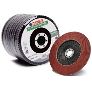 Bay-tec Mk0220 10 Lu Flap Disk Zımpara   115 X 22mm Metal Ahşap Zımpara 40 Kum