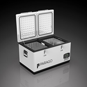 Parago Pg95 12/24volt 95 Litre Çift Bölmeli Outdoor Kompresörlü Oto Buzdolabı