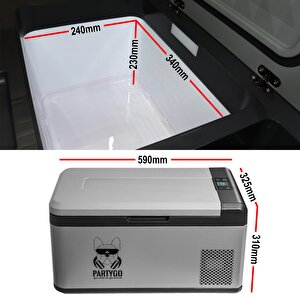 Parago Pg21 12/24volt 21 Litre Kompresörlü Oto Buzdolabı