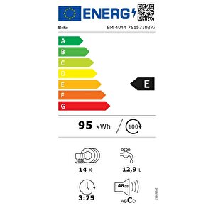 Bm 4044 14 Kişilik 4 Program Bulaşık Makinesi E Enerji