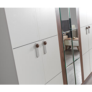 Modern Efsane 6 Kapaklı Elbise Dolabı Gardrop 221cm
