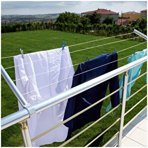 Pakas Balkon Çamaşır Kurutma Askısı Yuvarlak Küpeşte Pks 01
