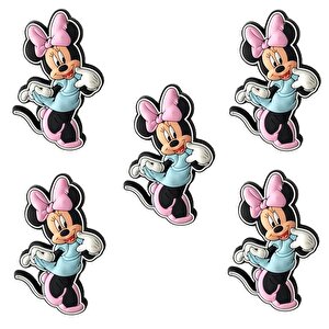 5 Adet Çocuk Odası Mobilya Kulp Dolap Düğme Mini Mouse