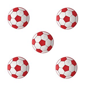 5 Adet Çocuk Odası Mobilya Kulp Dolap Düğme Futbol Topu
