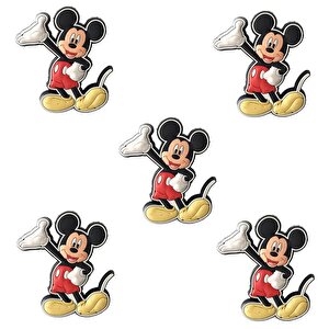 5 Adet Çocuk Odası Mobilya Kulp Dolap Düğme Mickey Mouse