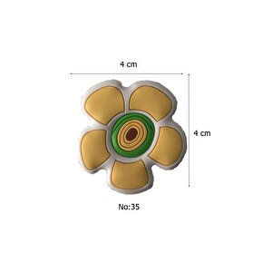 5 Adet Çocuk Odası Mobilya Kulp Dolap Düğme Sarı Papatya
