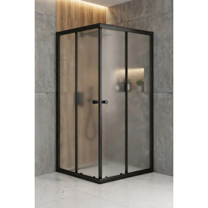 Duşakabin Kare Komple Buzlu Temperli Cam Siyah Profil - 90x90 Cm 90x90 cm