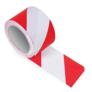 Emniyet Şeridi İkaz Bandı Kırmızı Beyaz Uyarı Bant 400 Metre