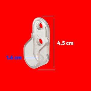 Askı Flanşı Oval Dolap Elbise Askı Asma Aparatı Plastik Aparat 45 Mm (2 Adet)