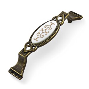 Palmira (96 Mm - 9.6 Cm) Eskitme Antik Sarı Metal Mobilya Mutfak Çekmece Dolap Kulpu Kulbu Kulpları