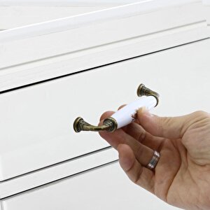 Sude (96 Mm-9.6 Cm) Polimer Eskitme Antik Sarı Mobilya Mutfak Çekmece Dolap Kulpu Kulbu Kulpları
