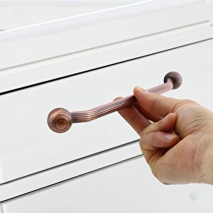 Topuz Mobilya Mutfak Dolabı Çekmece Dolap Kapak Kulpu Kulbu Antik Bakır 224 Mm Metal Kulp
