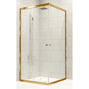 Duşakabin Kare Altın Şeffaf - Ölçü : 85x90 Cm 85x90 cm