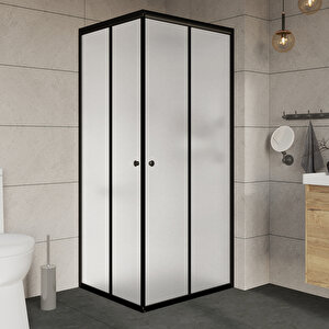 Duşakabin Kare Siyah Buzlu - Ölçü : 105x115 Cm 105x115 cm