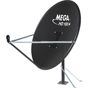 Mega 100cm Ofset Delikli Çanak Anten Antrasit