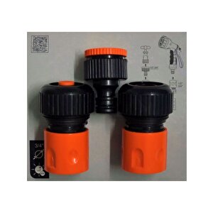 Hortum Musluk Bağlantisi Adaptörü 3lü Set 3/4