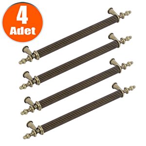 Ovacık Eskitme Antik Sarı Metal 192 Mm (4 Adet) Mobilya Mutfak Çekmece Dolap Kulpu Kulbu Kulpları