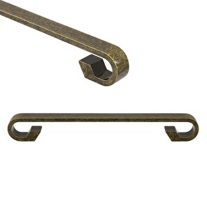 Piyano Mobilya Dolap Kapak Çekmece Kulpu Antik Sarı Metal 128 Mm