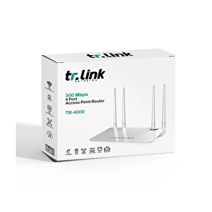 Tr-link Tr-4000 300 Mbps 4 Port 4 Antenli̇ Access Point Router