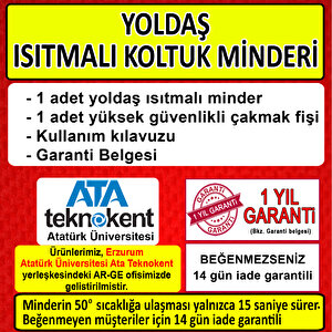 Yoldaş Isıtmalı Koltuk Minderi SİYAH (Tekli)