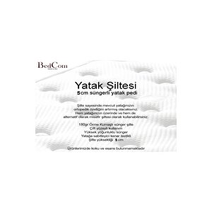 Cotton 160x200 5cm Sünger Şilte Ped Yatak Şiltesi Pedi Topper