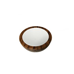5 Adet Plastik Oval Mobilya Kulp Tek Vidalı Düğme Beyaz Ceviz