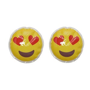 Kalp Emoji Cep Sobası,el Isıtıcı,2 Adet Sıcak Su Torbası