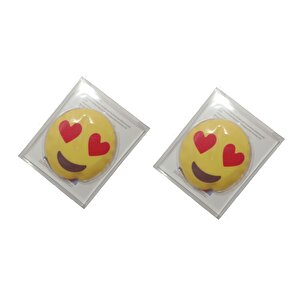 Kalp Emoji Cep Sobası,el Isıtıcı,2 Adet Sıcak Su Torbası