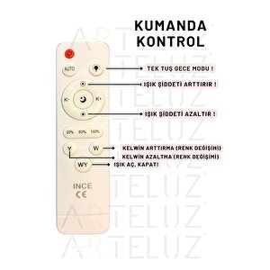 Arteluz Modern Geometrik Model Metal Tavan Led Avize