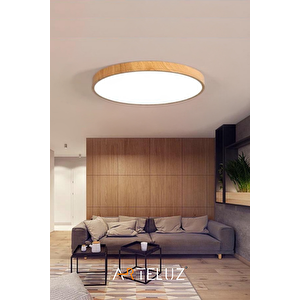 Ahşap Görünümlü Metal Tavan Led Avize