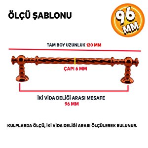 Burgu Mobilya Mutfak Dolabı Çekmece Dolap Kapak Kulpu Kulbu Rose 96 Mm Metal Kulp
