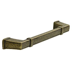 Passage Çekmece Dolap Kapak Kulpu Kulbu 192 Mm Antik Sarı Metal Kulp