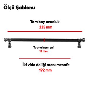 Akbatı Çekmece Dolap Kapak Kulpu Kulbu 192 Mm Gold Metal Kulp