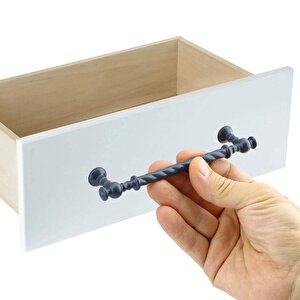 Burgu Mobilya Mutfak Dolabı Çekmece Dolap Kapak Kulpu Kulbu Antrasit (96 Mm-9.6 Cm) Metal Kulpları