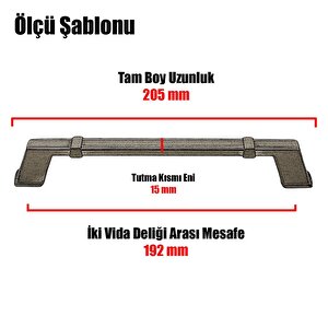 Passage Çekmece Dolap Dolabı Kapak Kulpu Kulbu (192 Mm-192.2 Cm) Inox Metal Kulpları Mobilya Mutfak