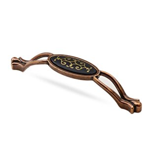 Erdem Çekmece Dolap Kapak Kulpu Kulbu 128 Mm Antik Bakır Metal Kulp (4 Adet)