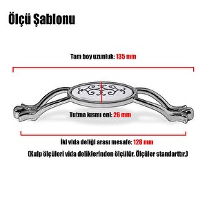 Erdem Çekmece Dolap Kapak Kulpu Kulbu 128 Mm Antik Bakır Metal Kulp